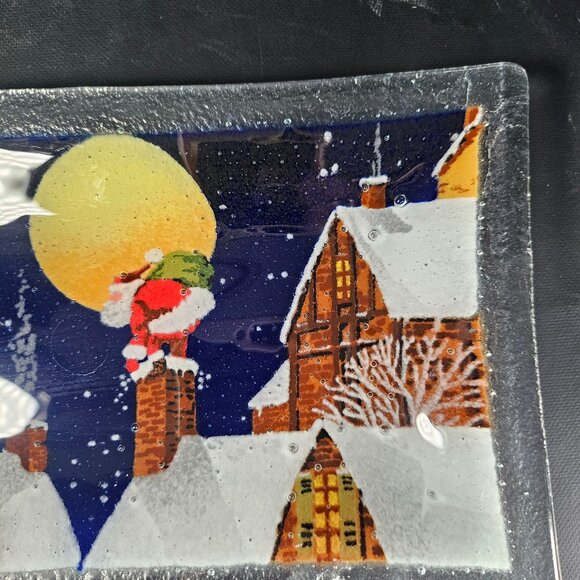 Peggy Karr, Christmas Eve 9.5" x 5.5"  Signed Holiday Plate In Box - Picture 5 of 12